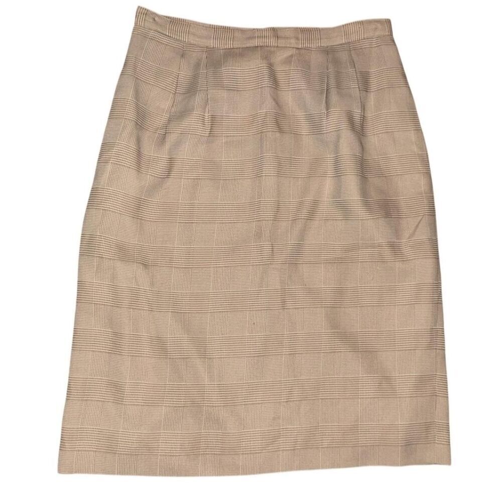 Jacqueline Ferrar Tan plaid midi skirt